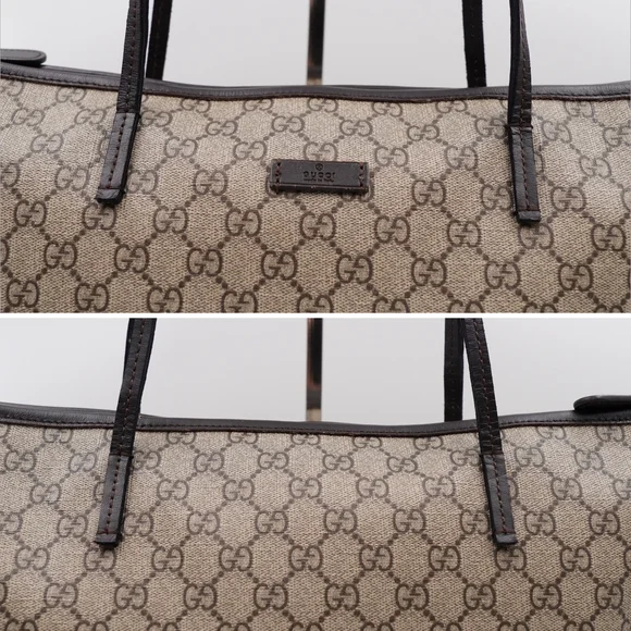 ❌️❌️SOLD❌️❌️BS48 ❣️ Gucci GG Supreme Monogram Medium Zippered 2 Way Tote - Picture 5 of 15